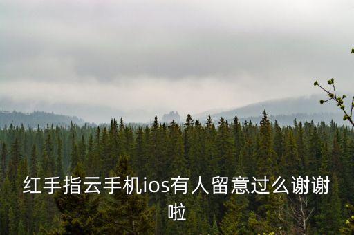 紅手指云手機(jī)ios有人留意過么謝謝啦