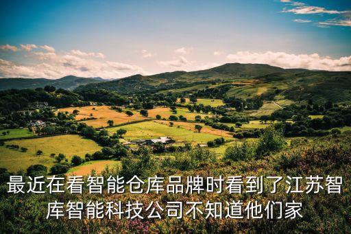 最近在看智能倉庫品牌時看到了江蘇智庫智能科技公司不知道他們家