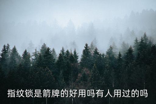 箭牌智能科技鎖怎么樣，指紋鎖是箭牌的好用嗎有人用過的嗎