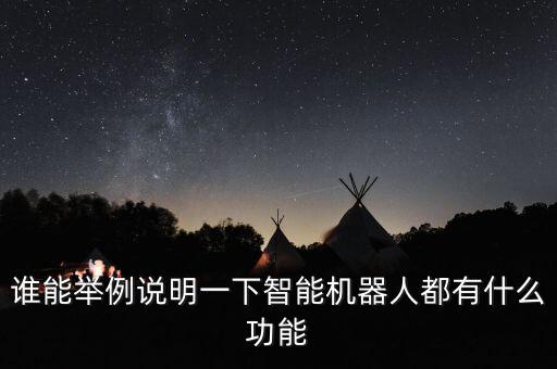 誰(shuí)能舉例說(shuō)明一下智能機(jī)器人都有什么功能