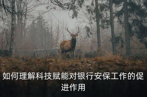 如何理解科技賦能對(duì)銀行安保工作的促進(jìn)作用