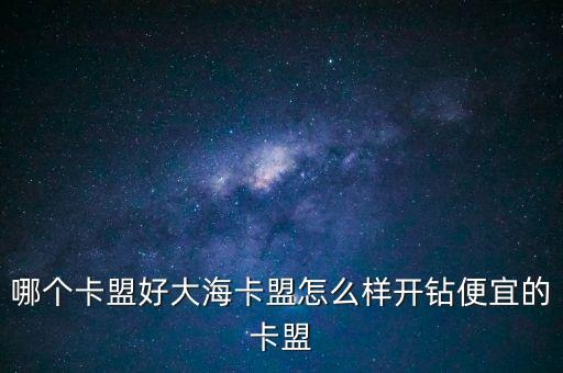哪個(gè)卡盟好大海卡盟怎么樣開(kāi)鉆便宜的卡盟