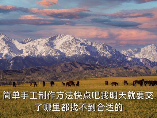 簡單手工制作方法快點吧我明天就要交了哪里都找不到合適的