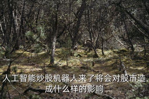 人工智能炒股機(jī)器人來(lái)了將會(huì)對(duì)股市造成什么樣的影響