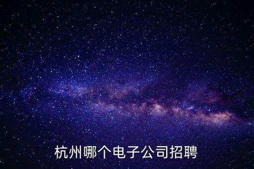 杭州哪個電子公司招聘