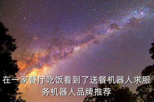 在一家餐廳吃飯看到了送餐機器人求服務機器人品牌推薦