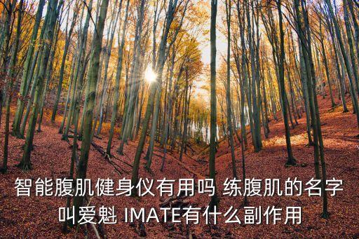 智能腹肌健身儀有用嗎 練腹肌的名字叫愛(ài)魁 IMATE有什么副作用