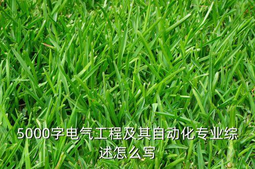 5000字電氣工程及其自動化專業(yè)綜述怎么寫