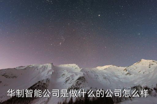 華制智能公司是做什么的公司怎么樣