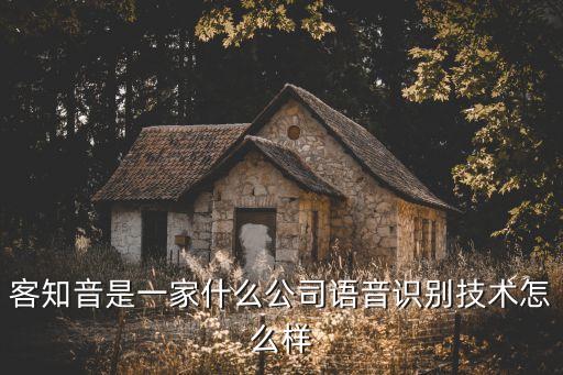 客知音是一家什么公司語音識別技術(shù)怎么樣