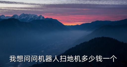 我想問問機器人掃地機多少錢一個