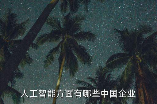 中國(guó)智能AI科技，人工智能方面有哪些中國(guó)企業(yè)