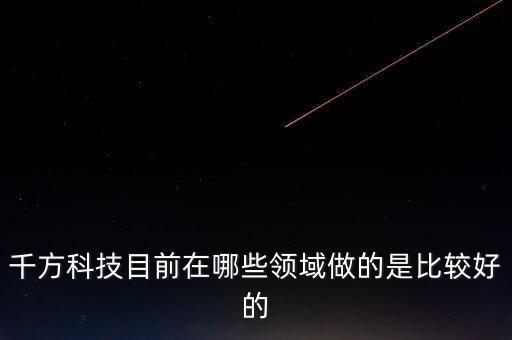千方科技目前在哪些領(lǐng)域做的是比較好的