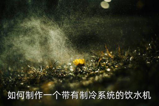 如何制作一個(gè)帶有制冷系統(tǒng)的飲水機(jī)