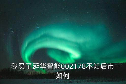 上海延華智能科技怎么樣，上海延華智能股票為什么跌了這么久