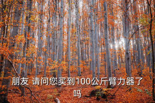 100公斤助力機械手臂，朋友 請問您買到100公斤臂力器了嗎