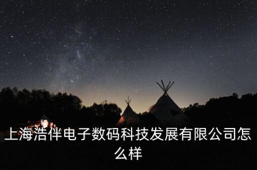 上海浩伴電子數(shù)碼科技發(fā)展有限公司怎么樣