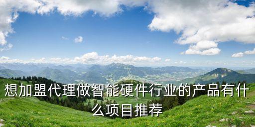 想加盟代理做智能硬件行業(yè)的產(chǎn)品有什么項(xiàng)目推薦