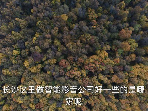 長沙這里做智能影音公司好一些的是哪家呢