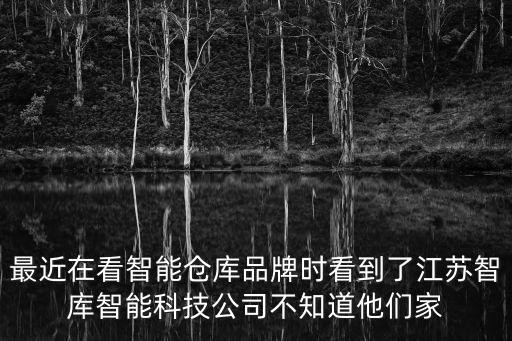 最近在看智能倉庫品牌時看到了江蘇智庫智能科技公司不知道他們家
