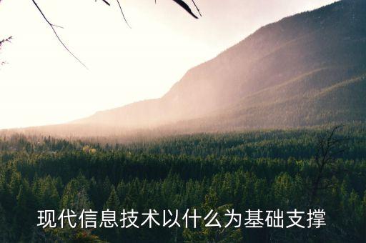 現代信息技術以什么為基礎支撐