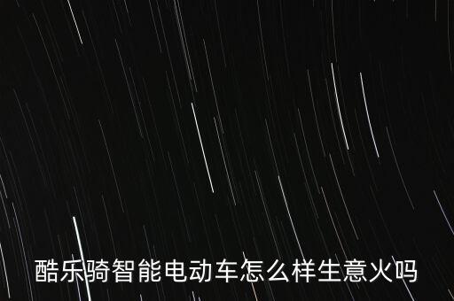 酷樂騎智能電動車怎么樣生意火嗎