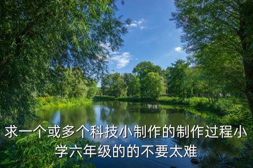 求一個(gè)或多個(gè)科技小制作的制作過程小學(xué)六年級的的不要太難