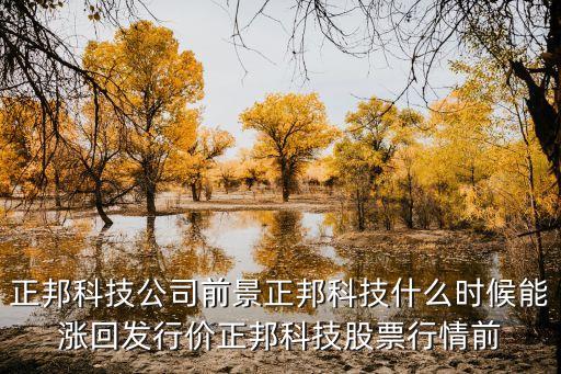 正邦科技公司前景正邦科技什么時(shí)候能漲回發(fā)行價(jià)正邦科技股票行情前