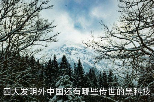 四大發(fā)明外中國(guó)還有哪些傳世的黑科技