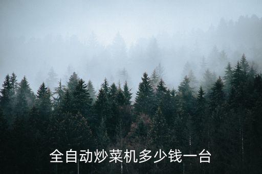 全自動(dòng)炒菜機(jī)多少錢一臺(tái)