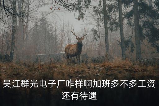 吳江群光電子廠咋樣啊加班多不多工資還有待遇