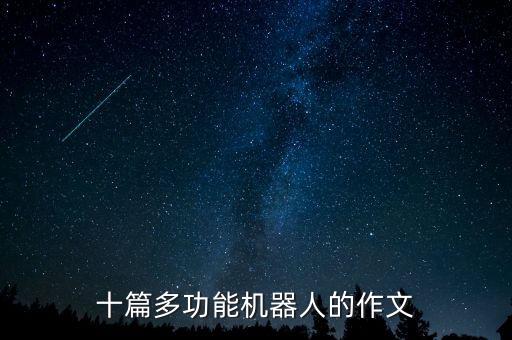十篇多功能機(jī)器人的作文