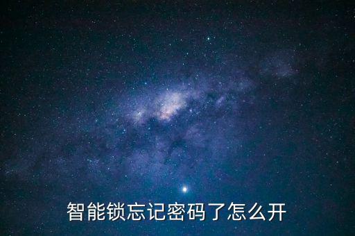 智能鎖忘記密碼了怎么開