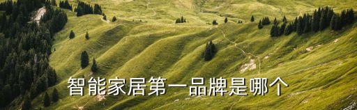 全國排名第一的智能家居，智能家居第一品牌是哪個