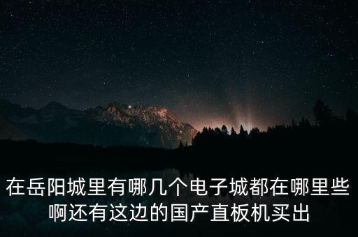 在岳陽城里有哪幾個電子城都在哪里些啊還有這邊的國產直板機買出