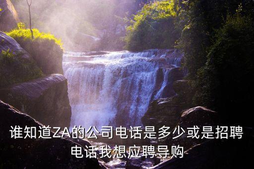 誰(shuí)知道ZA的公司電話(huà)是多少或是招聘電話(huà)我想應(yīng)聘導(dǎo)購(gòu)