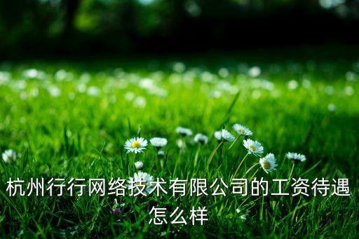 響宴智能科技待遇怎么樣，杭州行行網(wǎng)絡(luò)技術(shù)有限公司的工資待遇怎么樣