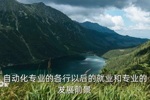 自動化專業(yè)的各行以后的就業(yè)和專業(yè)的發(fā)展前景