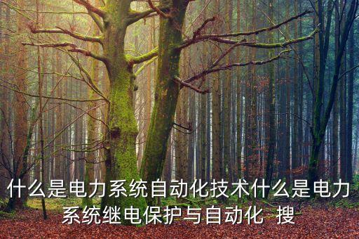 什么是電力系統(tǒng)自動化技術(shù)什么是電力系統(tǒng)繼電保護與自動化  搜