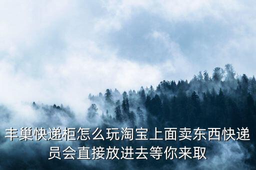 豐巢快遞柜怎么玩淘寶上面賣東西快遞員會(huì)直接放進(jìn)去等你來(lái)取