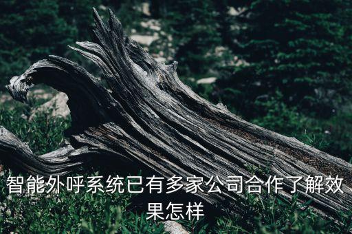 智能外呼系統已有多家公司合作了解效果怎樣