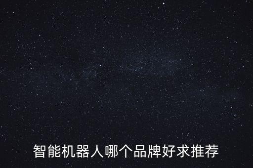智能機器人哪個品牌好求推薦