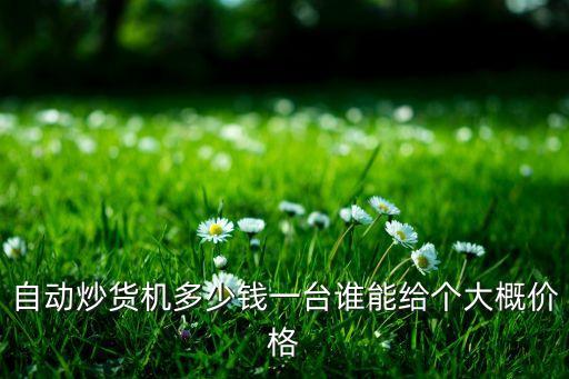 炒料機多少錢一臺，自動炒貨機多少錢一臺誰能給個大概價格