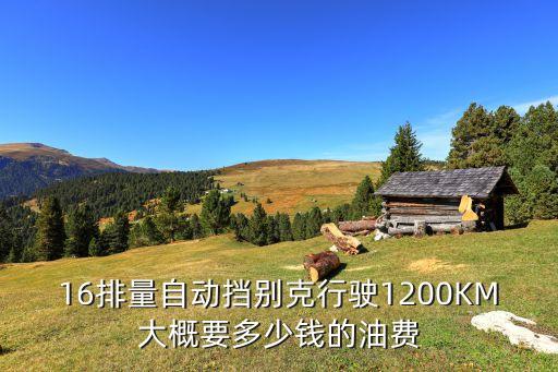 16排量自動擋別克行駛1200KM大概要多少錢的油費