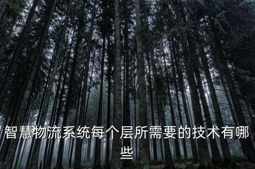 物流智能科技有哪些，智慧物流系統(tǒng)每個層所需要的技術(shù)有哪些