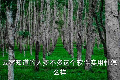 云客知道的人多不多這個(gè)軟件實(shí)用性怎么樣