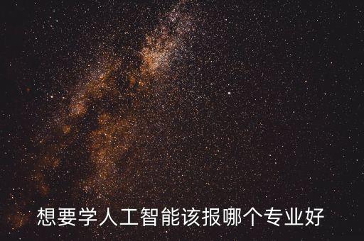 想要學(xué)人工智能該報(bào)哪個(gè)專業(yè)好