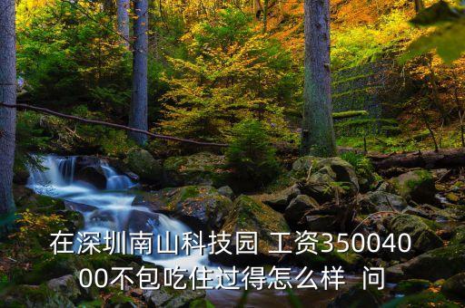 在深圳南山科技園 工資35004000不包吃住過(guò)得怎么樣  問(wèn)