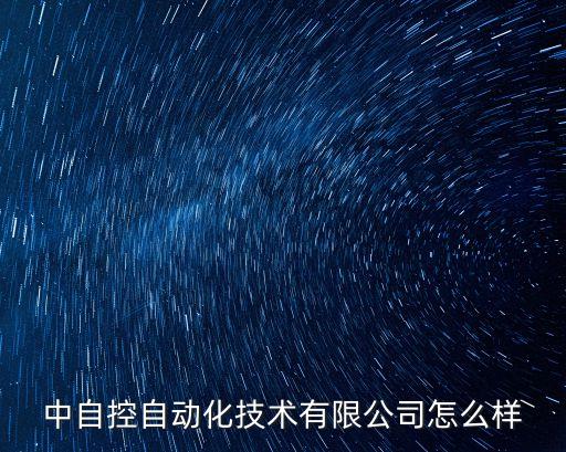 中自控自動化技術(shù)有限公司怎么樣