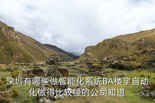 深圳十大自動化公司，深圳有哪些自動化方面比較好的公司